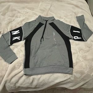 VS Pink 3/4 Zip Sweatshirt - Size Medium